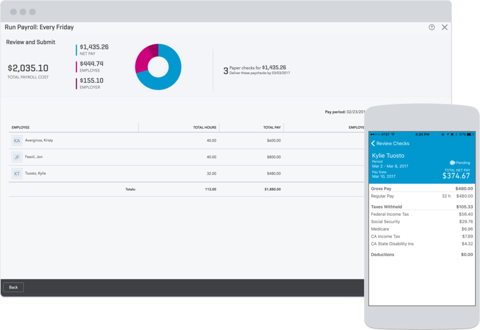 A payroll page